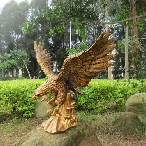 户外草坪装饰 动物铜雕 老鹰摆件